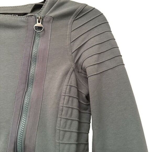 Athleta sage green moto jacket- size xs - Picture 3 of 9